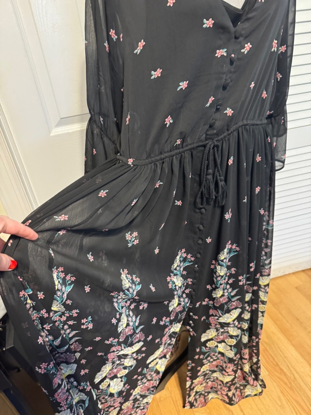 Torrid Maxi Dress Sheer with Detached Slip 1X - Picture 2 of 7